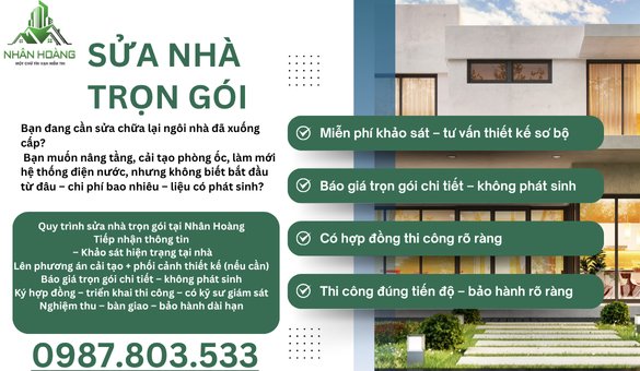 Dịch Vụ Sửa Nhà Trọn Gói Tại TP.HCM – Chuyên Nghiệp, Uy Tín, Không Phát Sinh